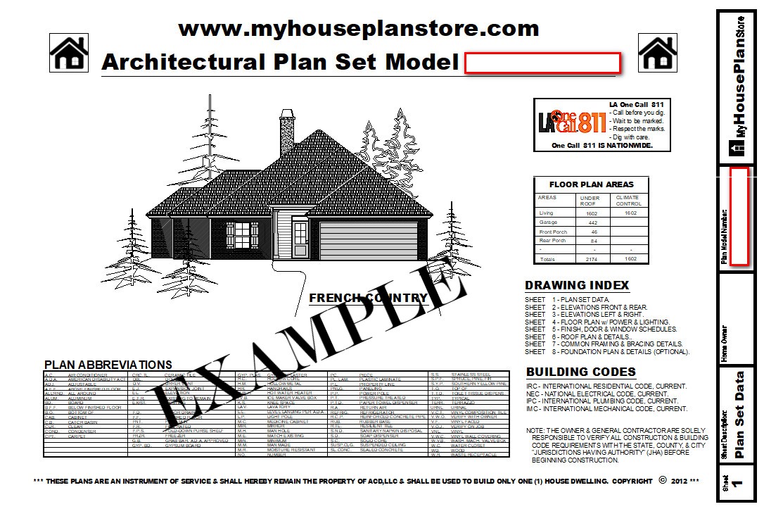 House Plan Sheet